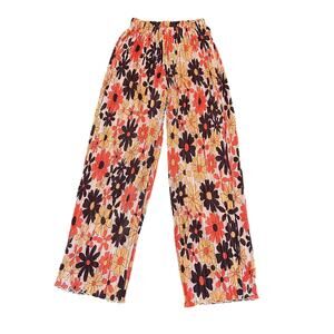Bailey Rose Women's Floral Pleated Pants Mod Retro Wide Flair Leg Size X-Small